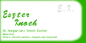 eszter knoch business card